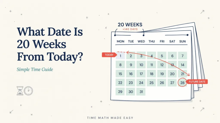 What Date Is 20 Weeks From Today? Simple Time Guide 20 Weeks From Today